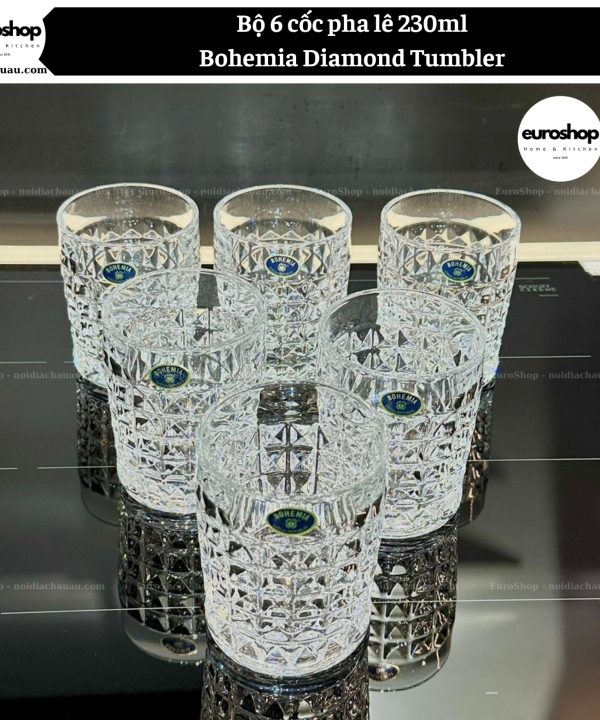 Alternative view of Bộ 6 cốc pha lê 230ml Bohemia Diamond Tumbler